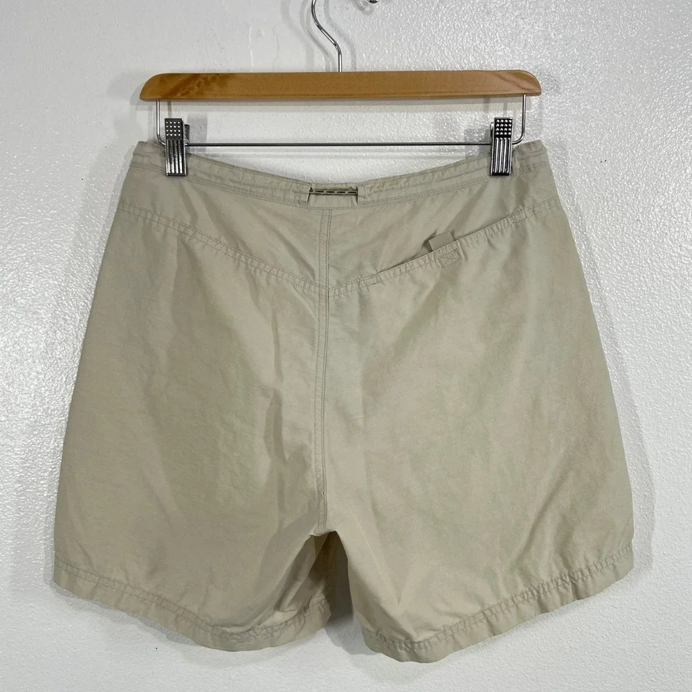 Columbia Hiking Shorts Women's Small Khaki Tan Cotton Nylon Outdoor Gorpcore